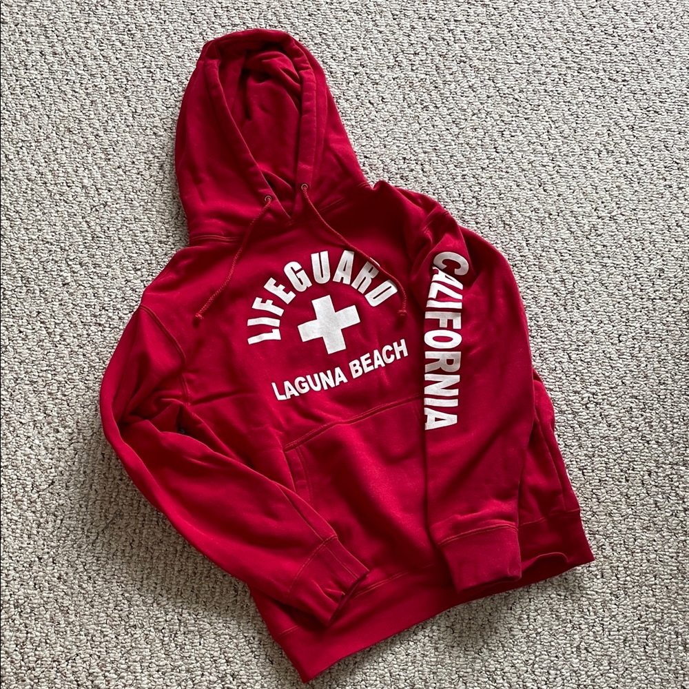 Red Lifeguard Laguna Beach Hoodie